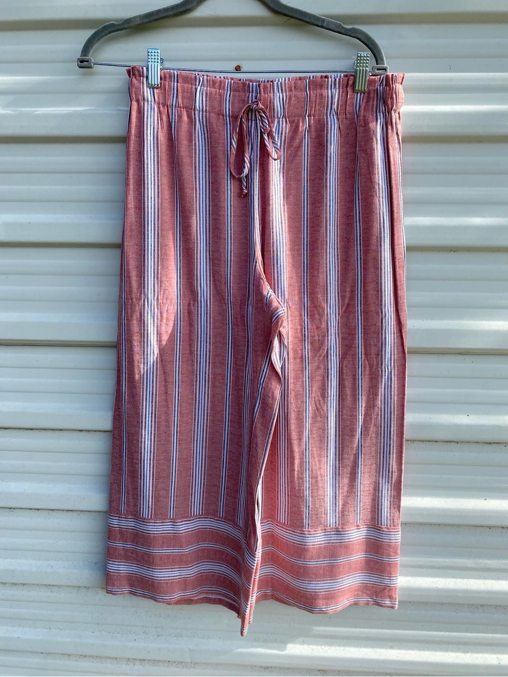 Joe B Striped Drawstring Pants - Rust & White